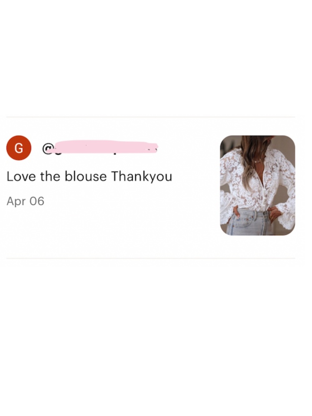 Rouge! White Floral Lace Button-Down Shirt - Picture 12 of 12